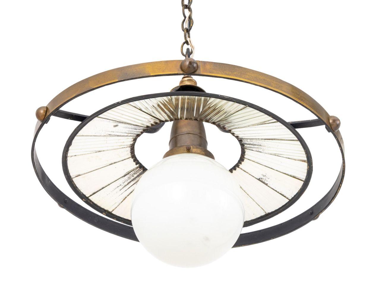 Streamline Moderne Style Pendant Lamp In Good Condition For Sale In Astoria, NY
