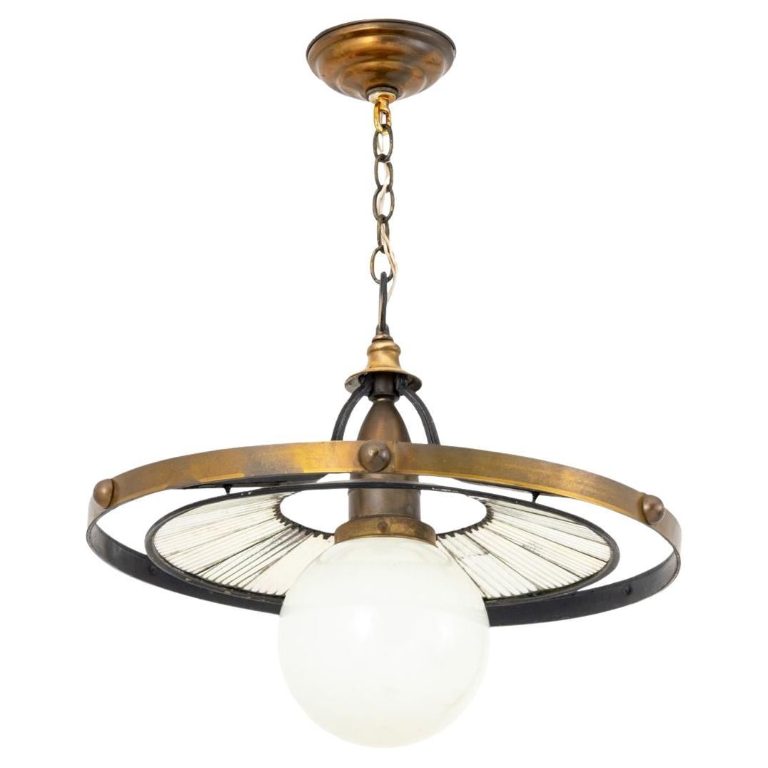 Streamline Moderne Style Pendant Lamp For Sale