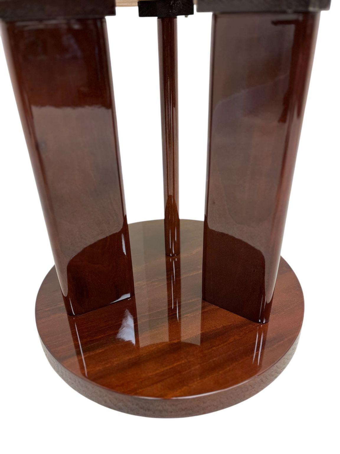 Streamline Modernist Art Deco Circular Three Tier Side Table American C. 1930-40 For Sale 2