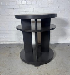 Streamline Modernist Art Deco Circular Three Tier Table / Pedestal Paul Laszlo