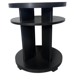 Streamline Modernist Art Deco Circular Three Tier Table / Pedestal Paul Laszlo