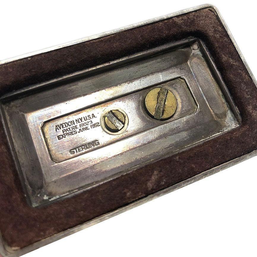 Mid-20th Century Original 1940s Streamline Sterling Silver Tabletop Lighter by Avedon For Sale