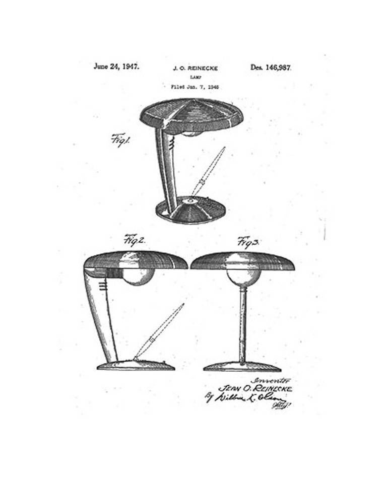 Streamlined Art Deco Cobra Table Lamp 4