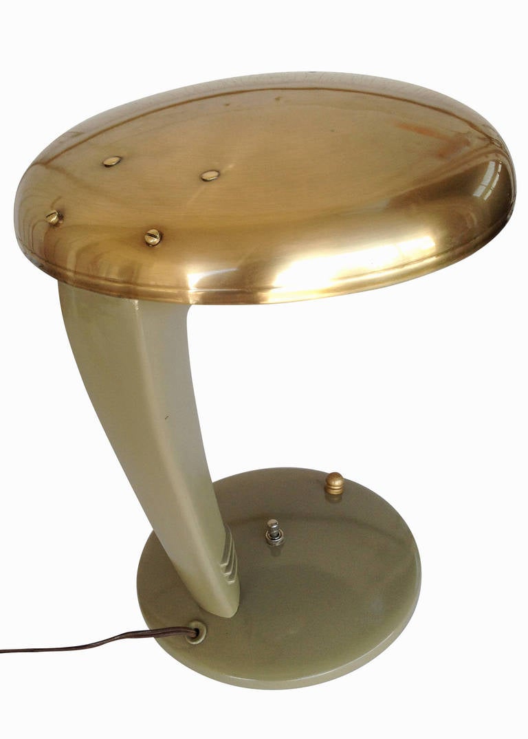 American Streamlined Art Deco Cobra Table Lamp