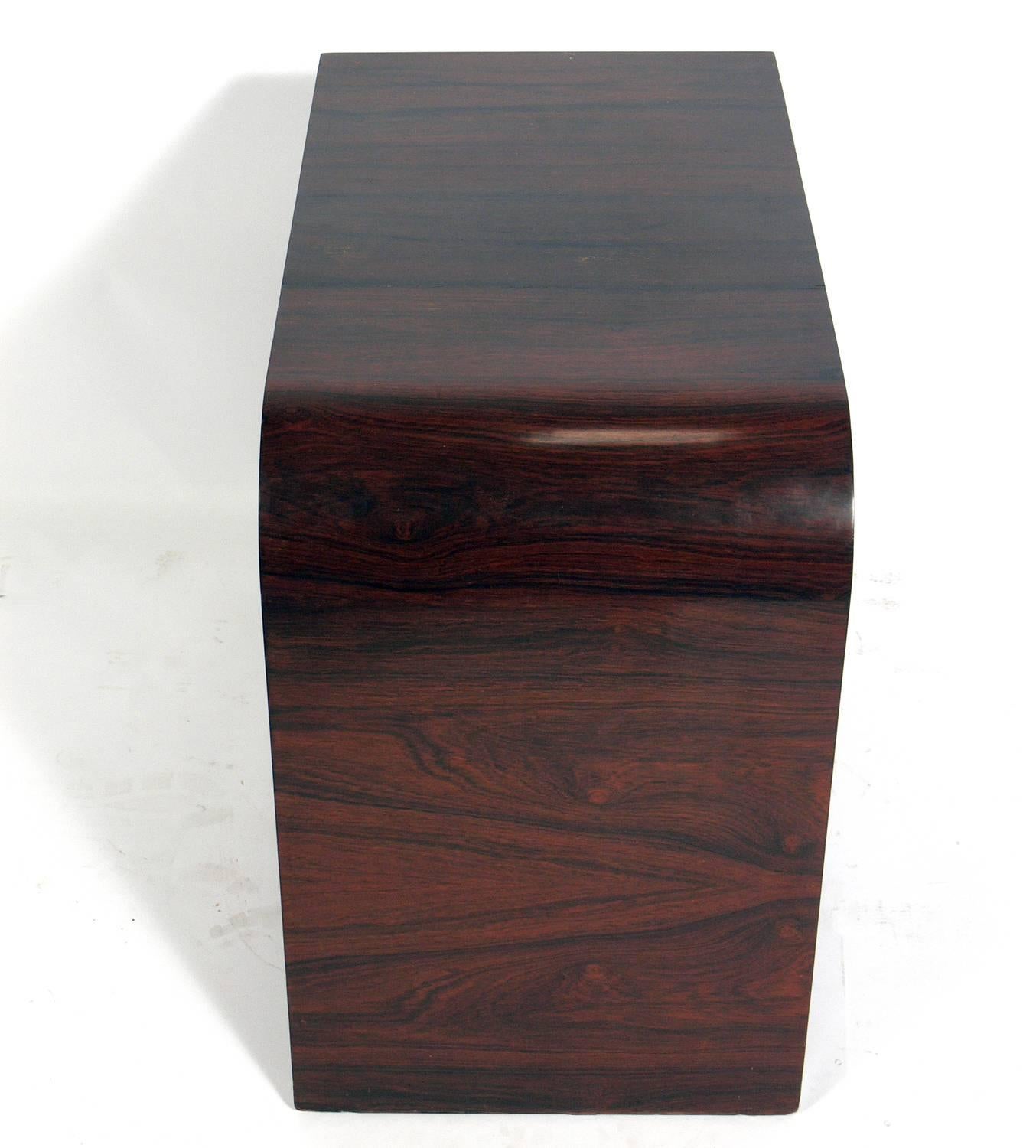 Mid-20th Century Streamlined Art Deco Rosewood Side Table