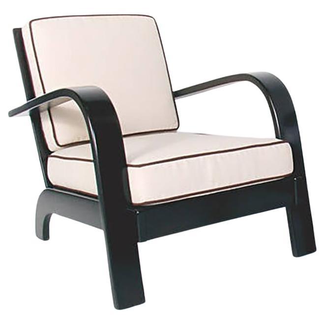 Russel Wright Art Deco Streamlined Lounge Chair Refinished Reupholstered