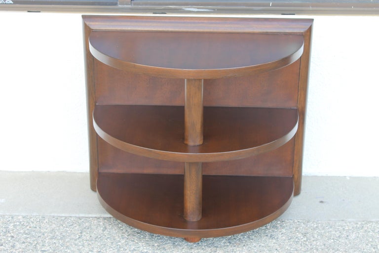 Streamlined Moderne Demi-Lune End Table For Sale at 1stDibs
