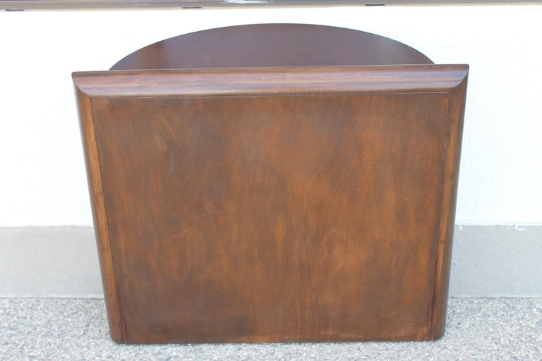 Streamlined Moderne Demi-Lune End Table For Sale at 1stDibs