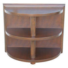 Streamlined Moderne Demi-Lune End Table