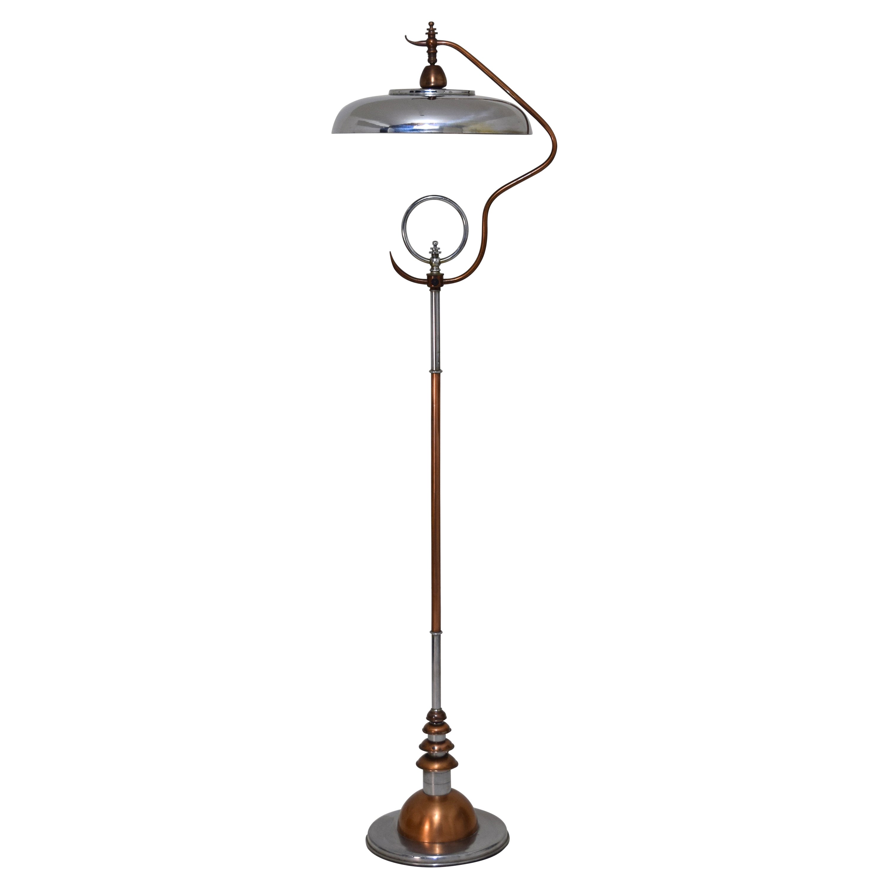 Streamlined Moderne Floor Lamp Attributed to KEM Weber