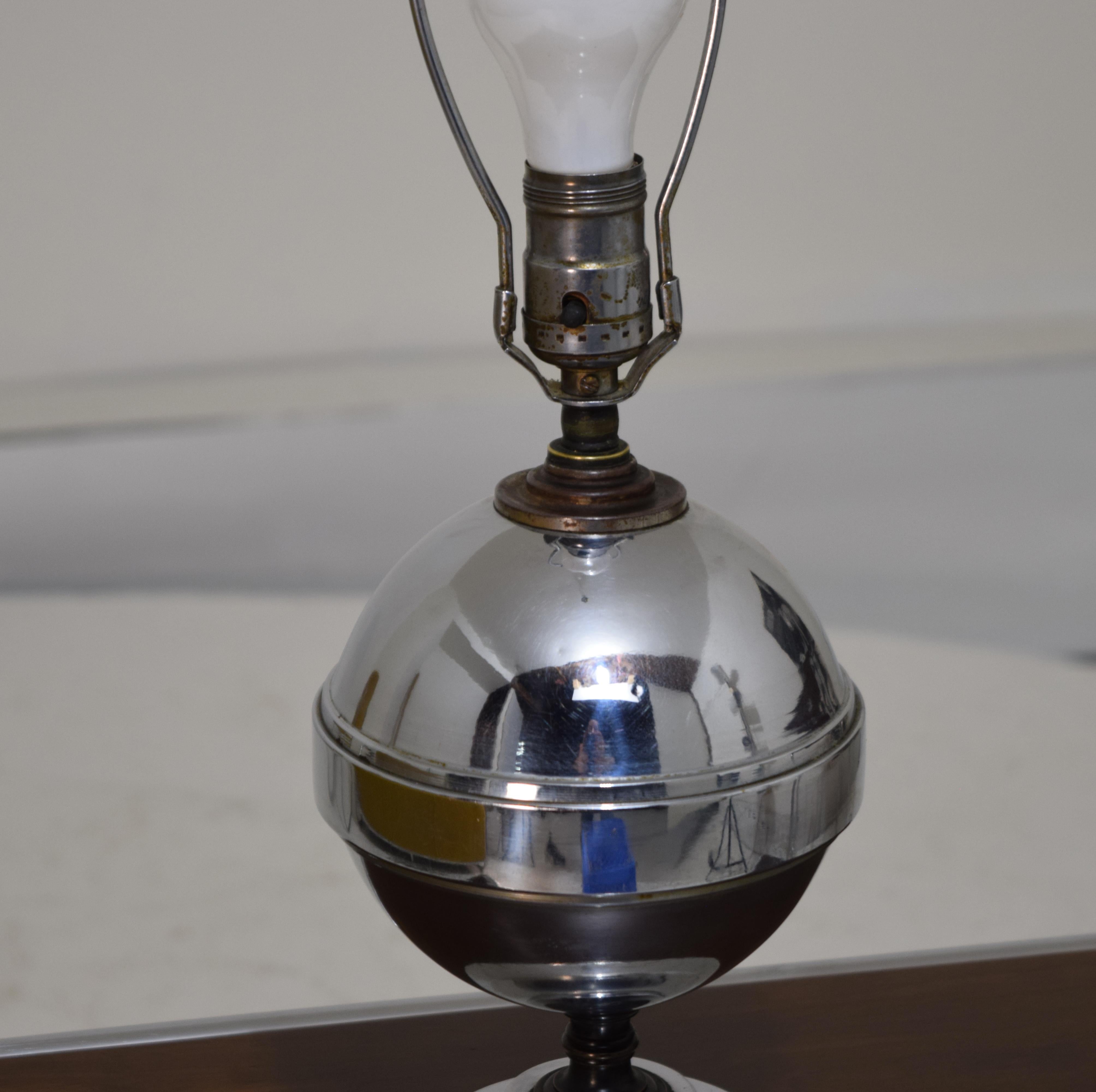 American Streamlined Moderne Table Lamp Attributed to KEM Weber