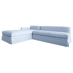 Streamlined Two-Piece Comfortable Sectional Sofa Plush Lounging Handcrafted