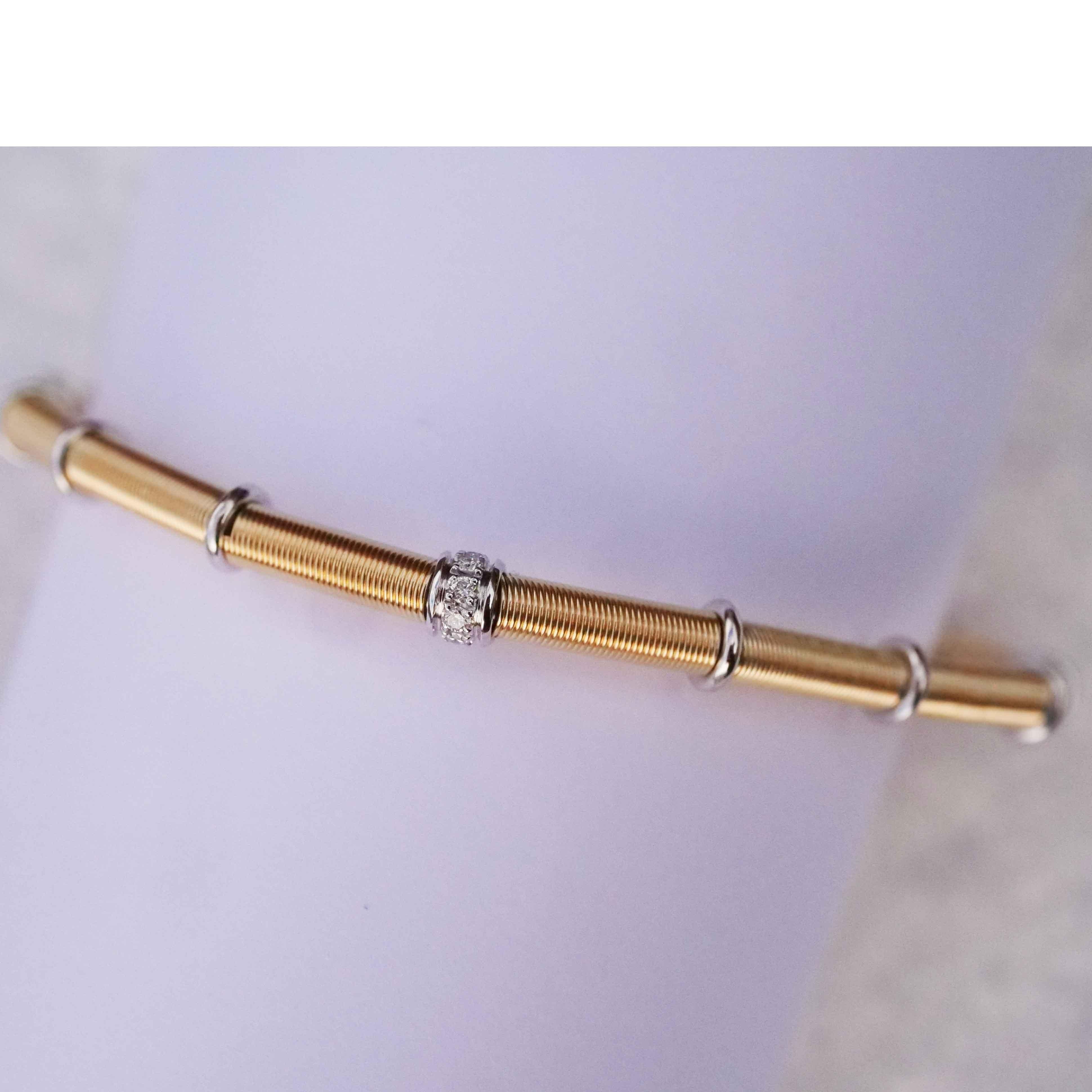 Moderno Bracciale Brilliante Edera Oro Avvolgimento a filo Silhouette di precisione Germania in vendita