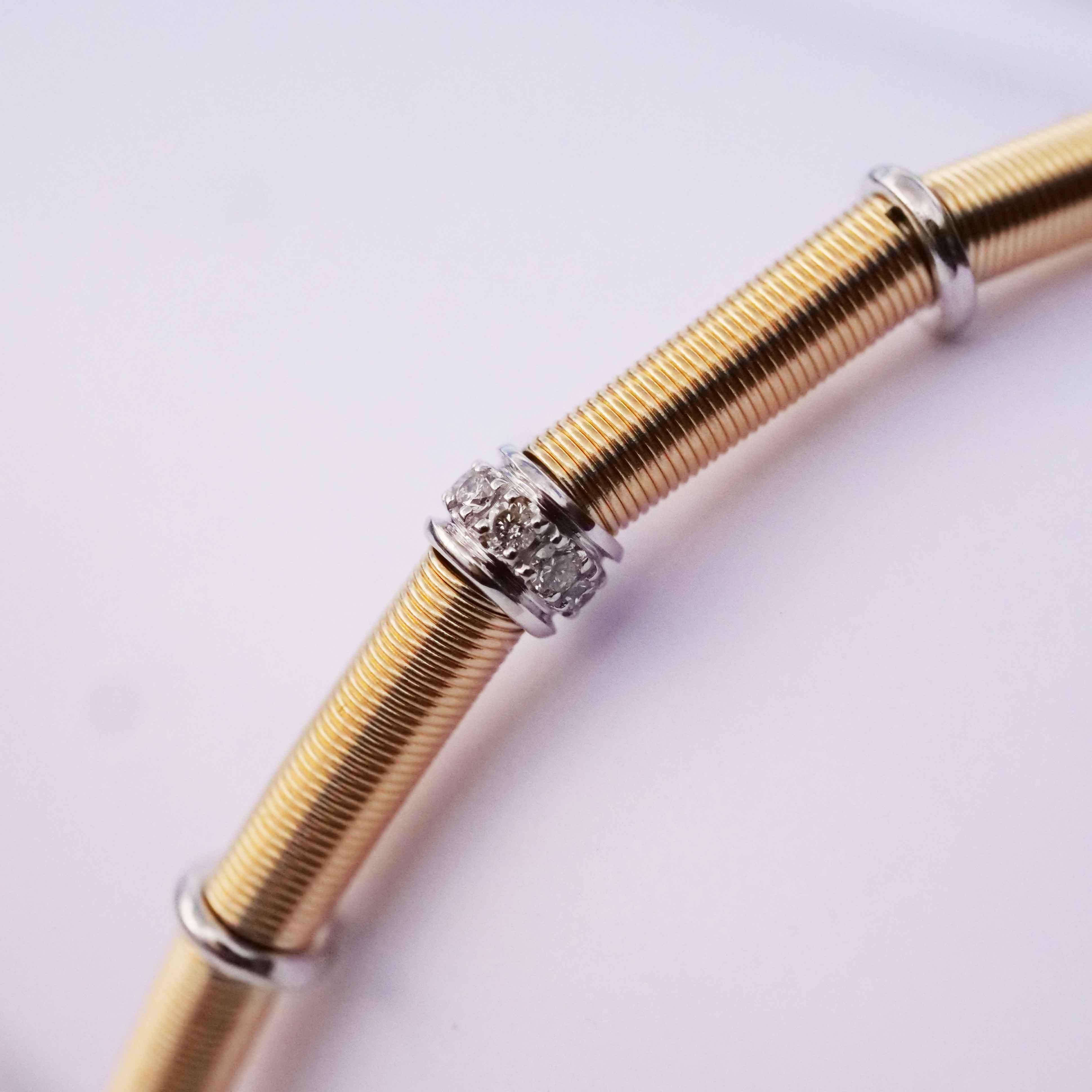 Taglio brillante Bracciale Brilliante Edera Oro Avvolgimento a filo Silhouette di precisione Germania in vendita