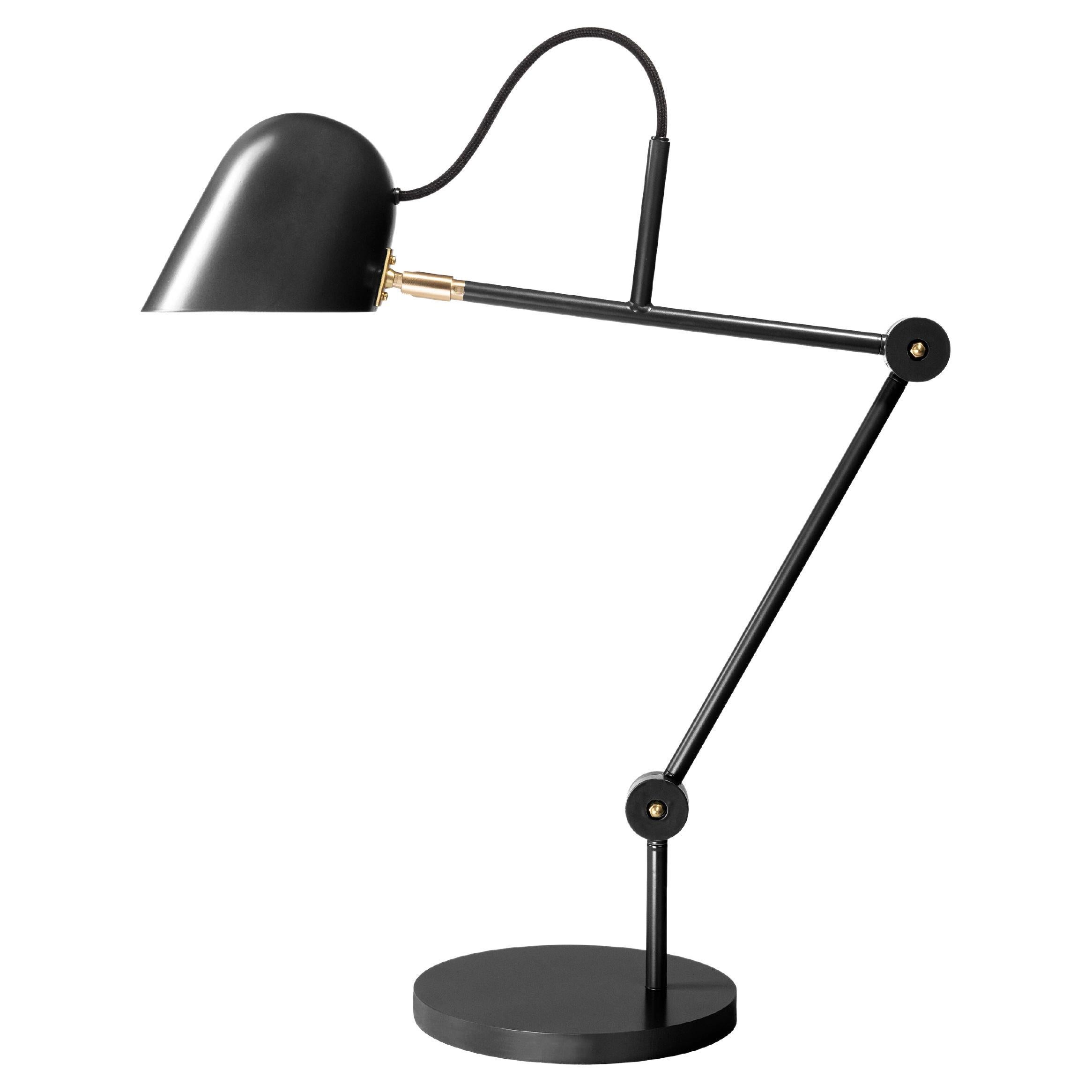 'Streck' Adjustable Table Lamp by Joel Karlsson for Örsjö in Black For Sale