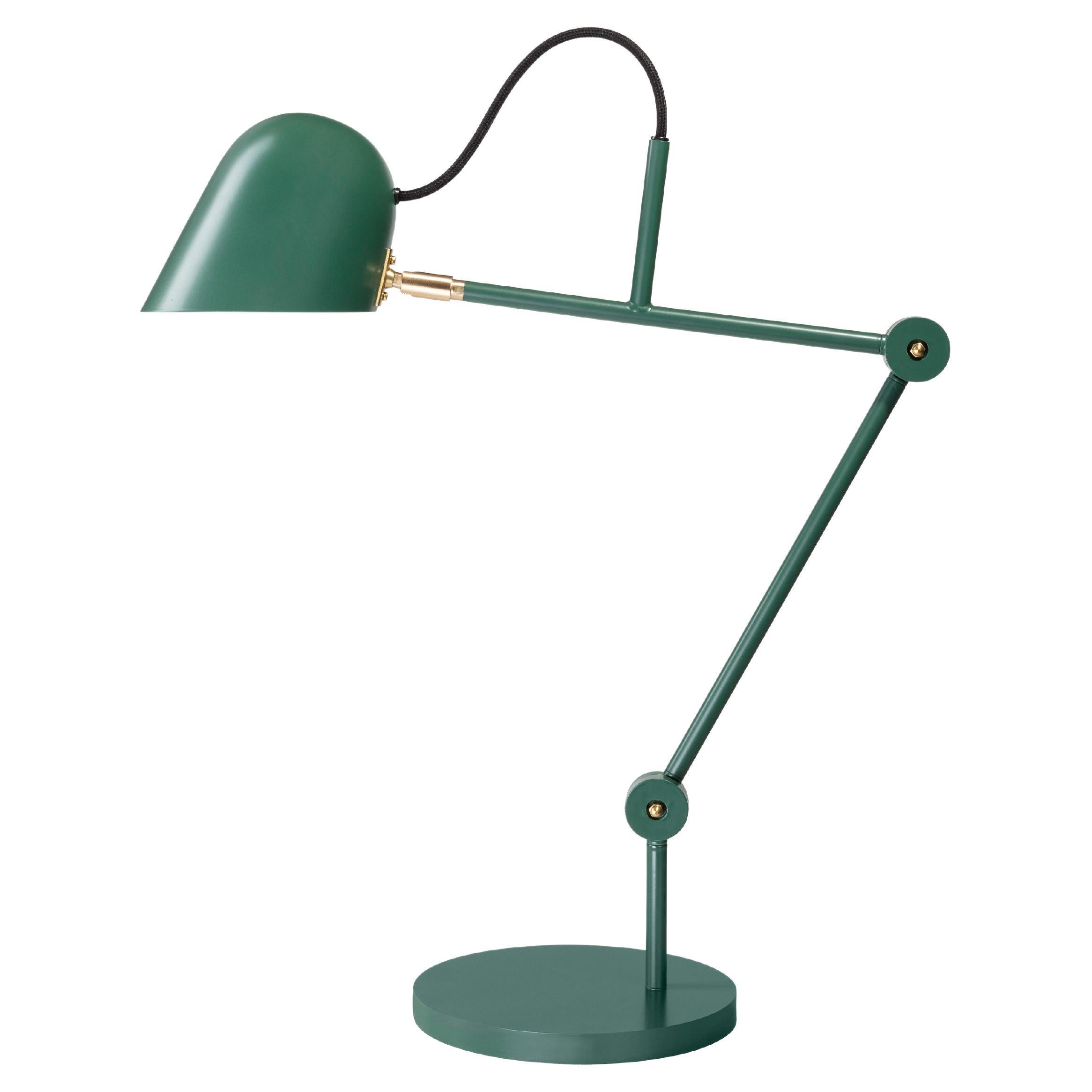 Streck' Adjustable Table Lamp by Joel Karlsson for Örsjö in Pine Green For  Sale at 1stDibs