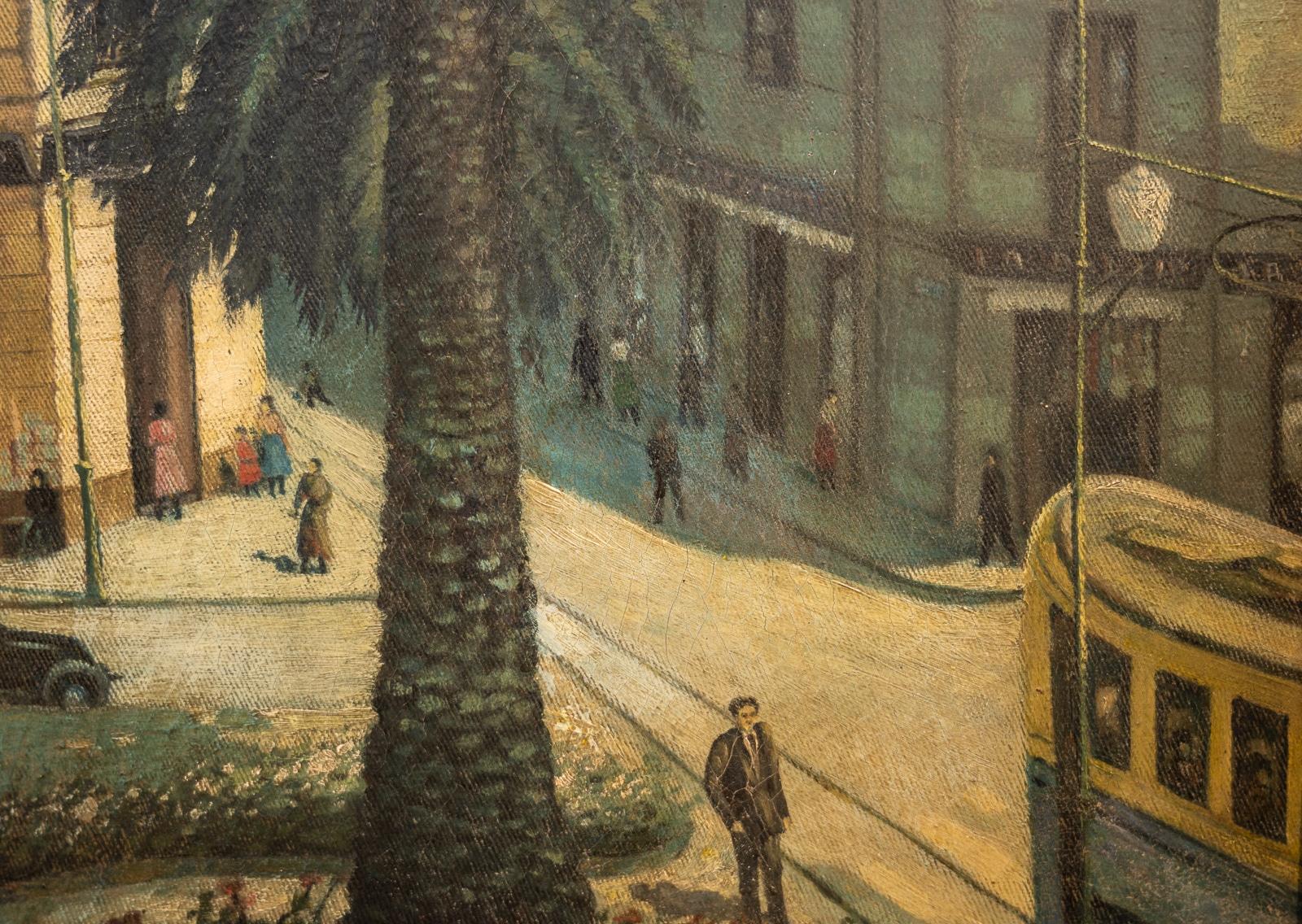 Street Scene with Palm Tree by Camillo Mori circa 1925 3