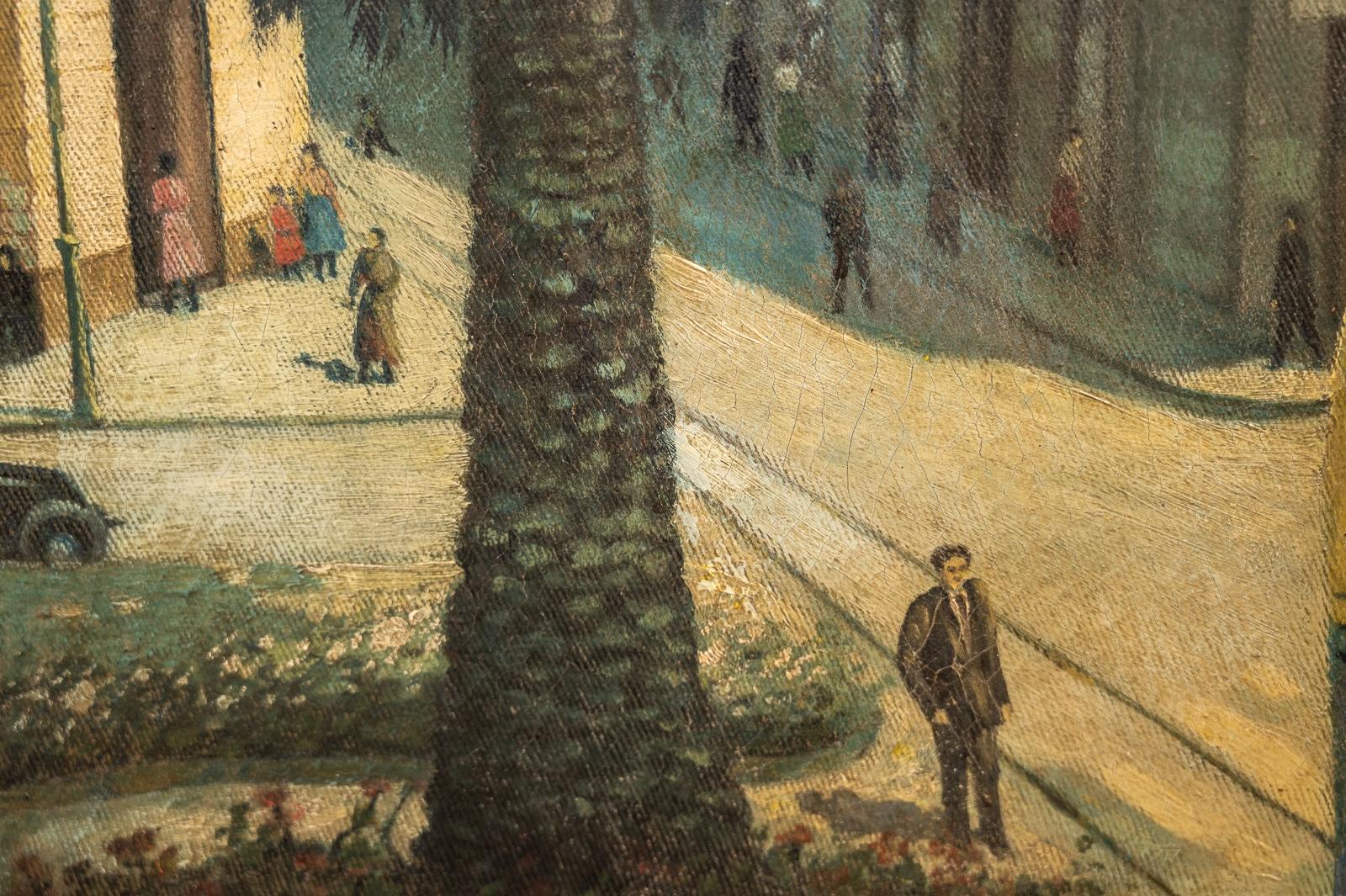 Street Scene with Palm Tree by Camillo Mori circa 1925 4