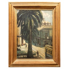 Street Scene with Palm Tree by Camillo Mori circa 1925