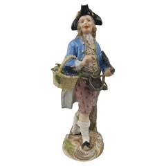 Meissen Street Trader Figure Selling Grapes Cris of Paris