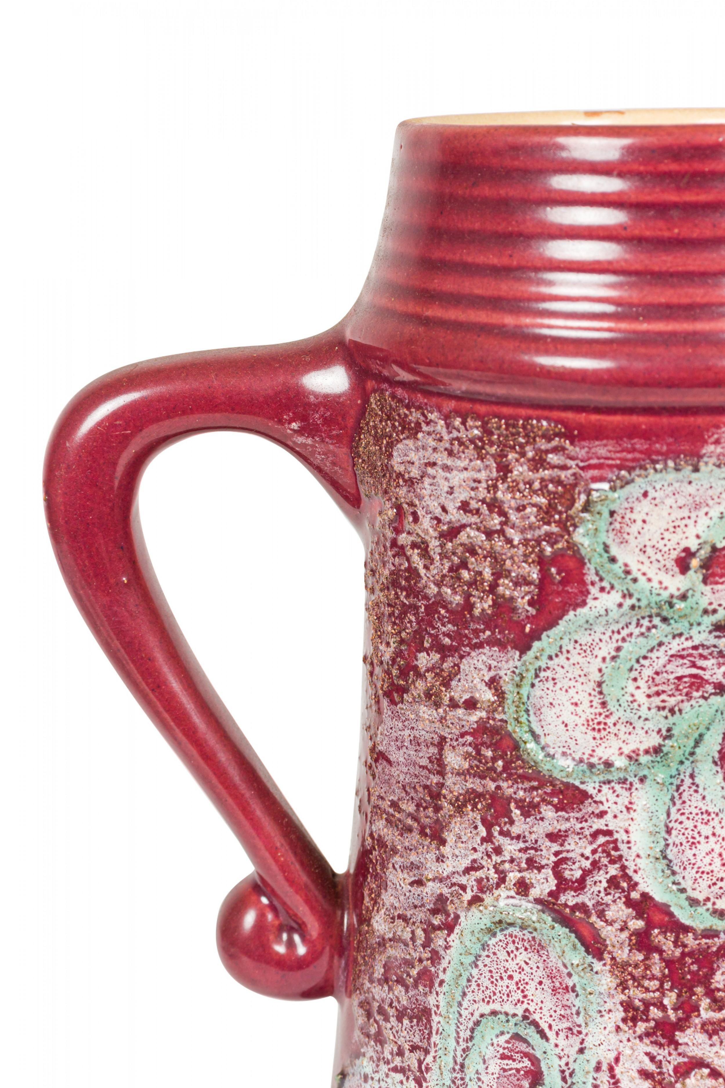 Mid-Century Modern Strehla Keramik East German Mid-Century Pitcher Vase For Sale