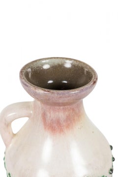 Strehla Keramik East German Mid-Century Textured and Beige Glazed Ceramic Jug