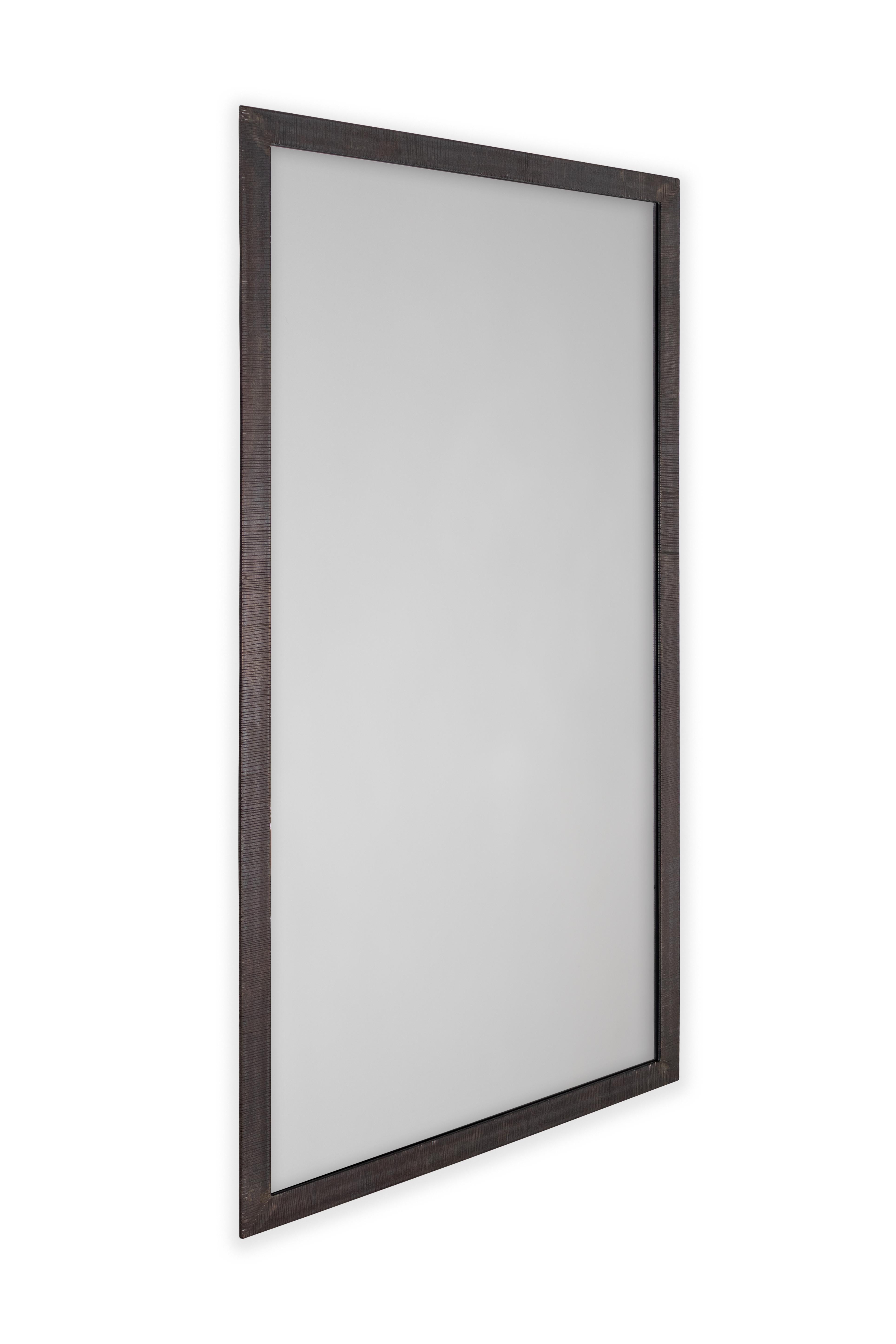Rustic Strei Effect Hand Wrought Steel Mirror Frame For Sale