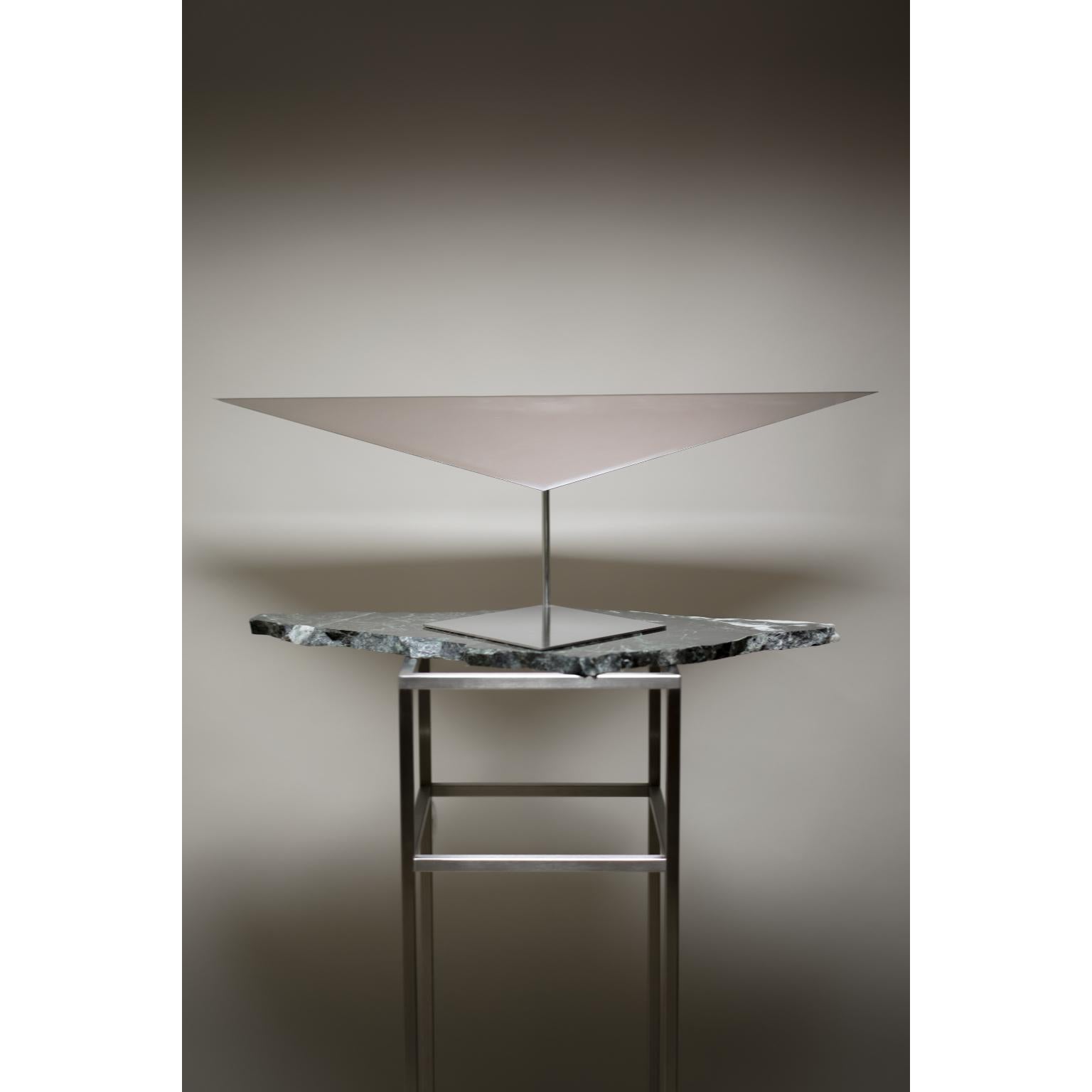 Streight Lines Desk Lamp 3 by Georgiev Zabeta
Dimensions: Ø 26 x H 82 cm.
Materials: Mirror polish.

All our lamps can be wired according to each country. If sold to the USA it will be wired for the USA for instance. Please contact us.

Georgiev