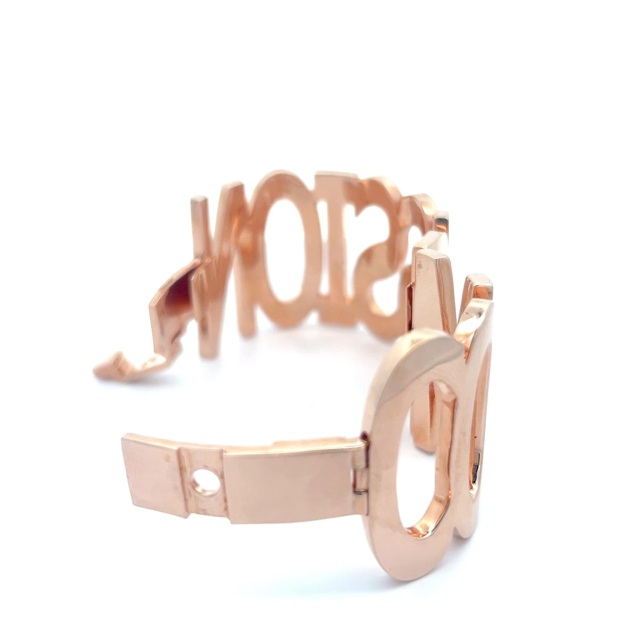 Bracciale COMPASSION placcato oro rosa in argento Streling In condizioni Nuovo in vendita a New York, NY