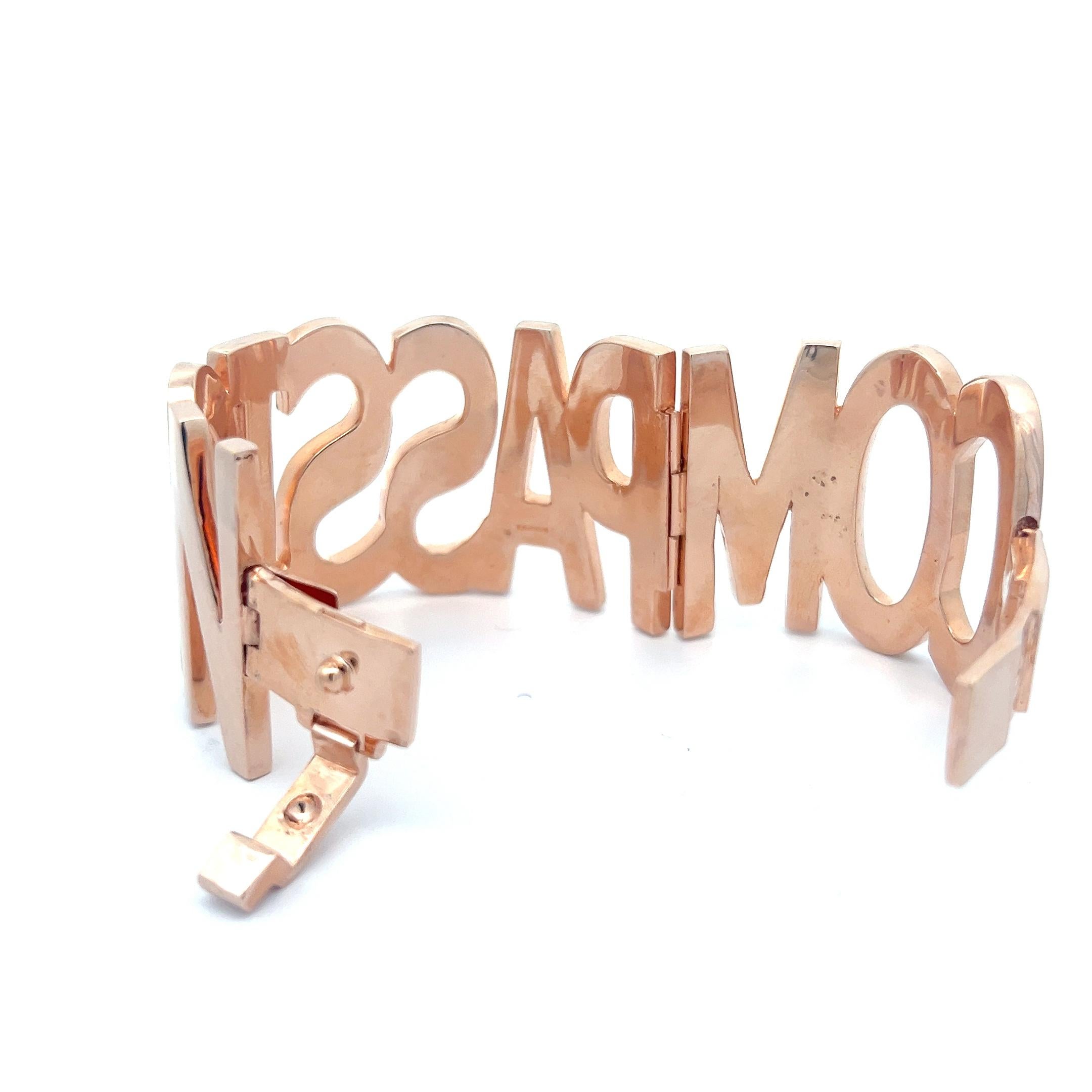 Donna Bracciale COMPASSION placcato oro rosa in argento Streling in vendita