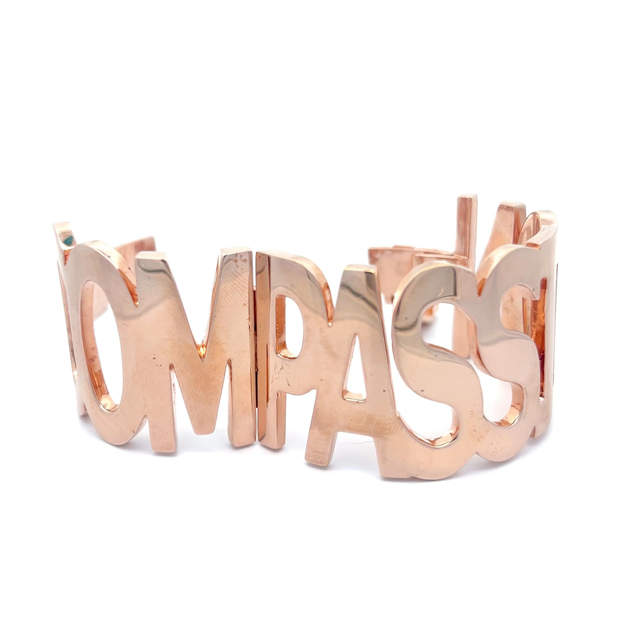 Bracciale COMPASSION placcato oro rosa in argento Streling in vendita 1