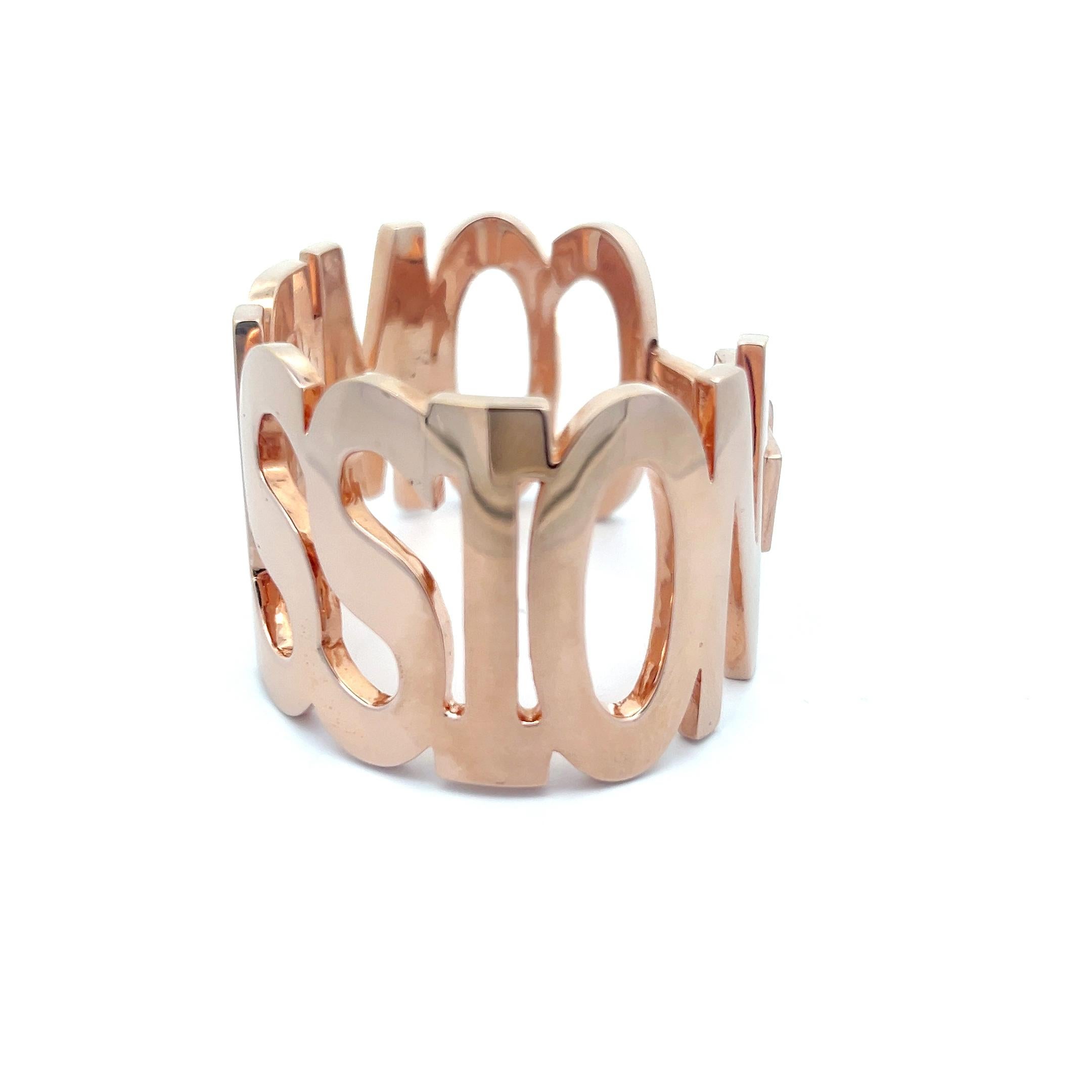Bracciale COMPASSION placcato oro rosa in argento Streling in vendita 2