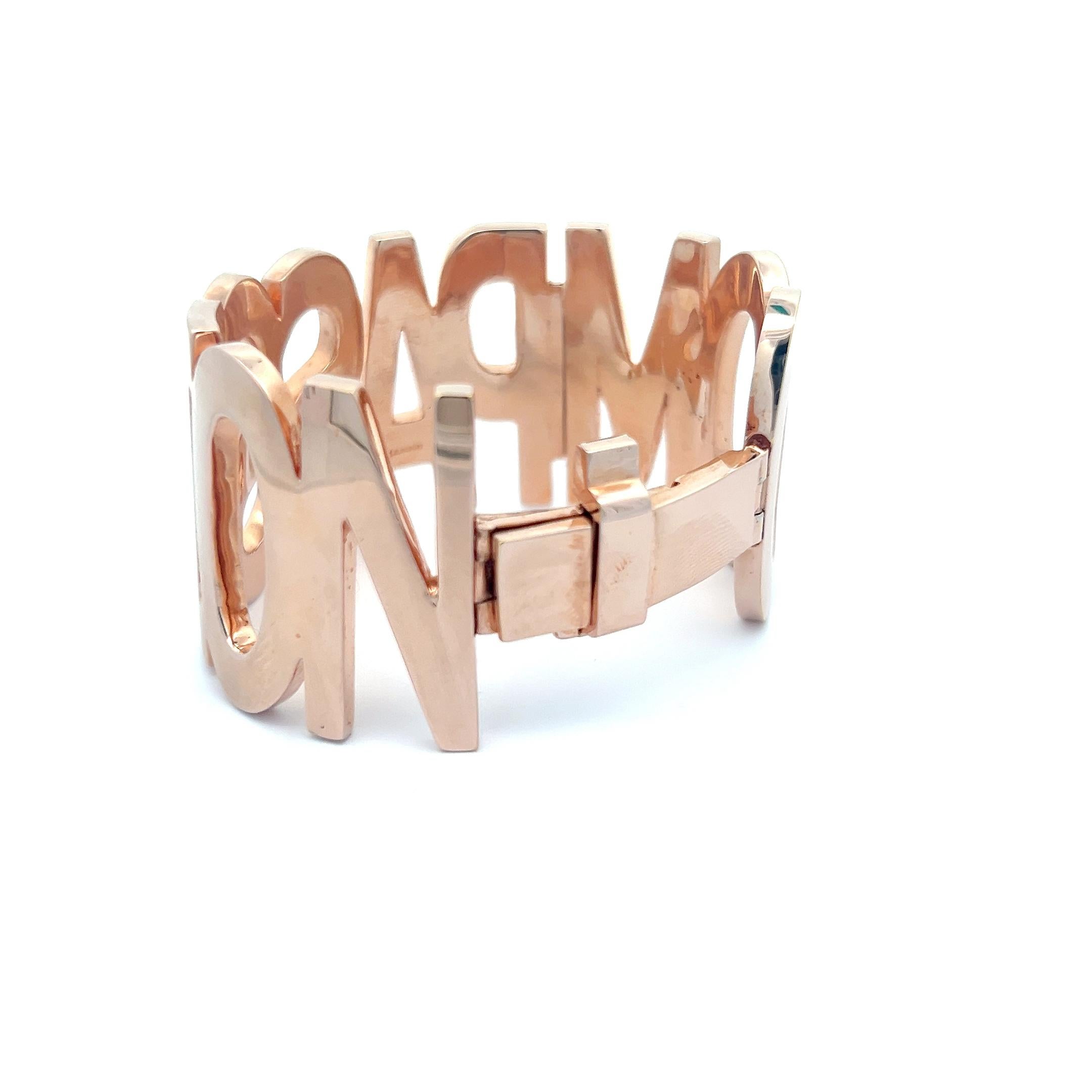 Bracciale COMPASSION placcato oro rosa in argento Streling in vendita 3