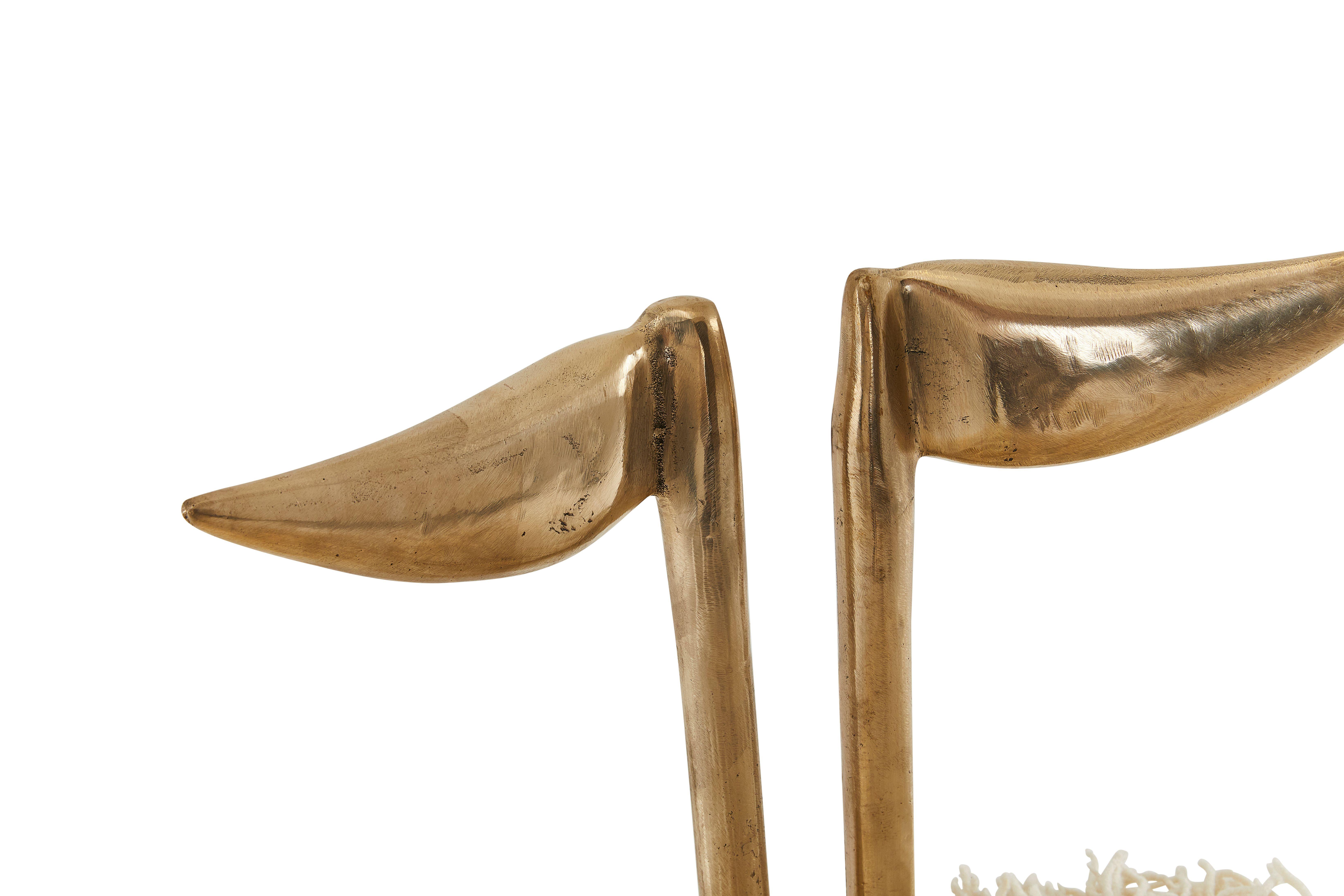 Brass Strelitzia Dining Chair by Egg Designs For Sale