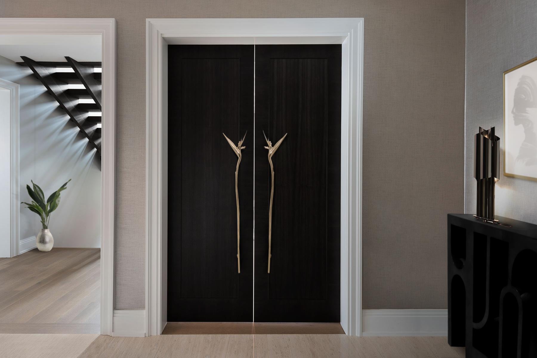 Contemporary Strelitzia Door Pull Left For Sale