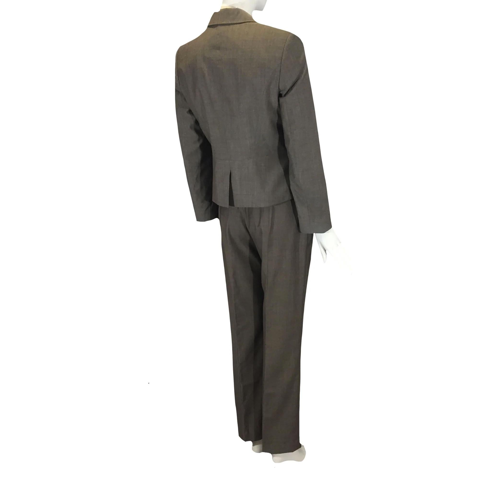 Black STRENESSE 1997 Grey toffe suit For Sale
