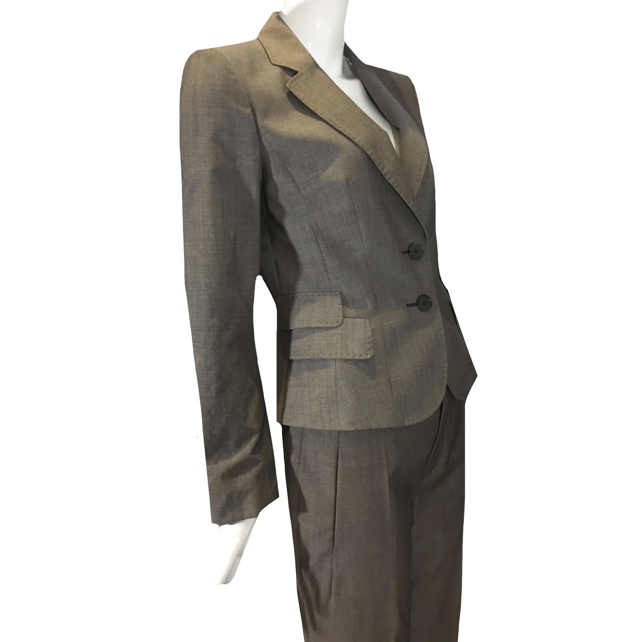 STRENESSE 1997 Grey toffe suit In Excellent Condition For Sale In Paris, FR