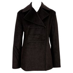 Strenesse Brown Brown Wool Mohair Soft Short Coat 2000s