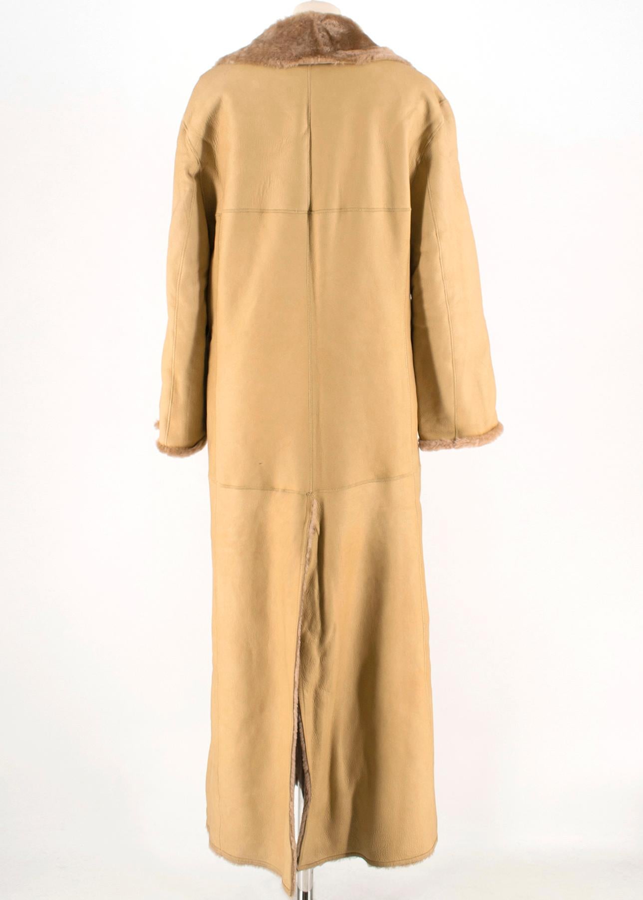 camel shearling coat
