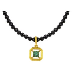Strength Ancient Gold Necklace with Emerald