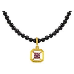 Strength Ancient Gold Necklace with Ruby