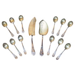 Sterling Silver Ice Cream, Set of 14 Pieces
