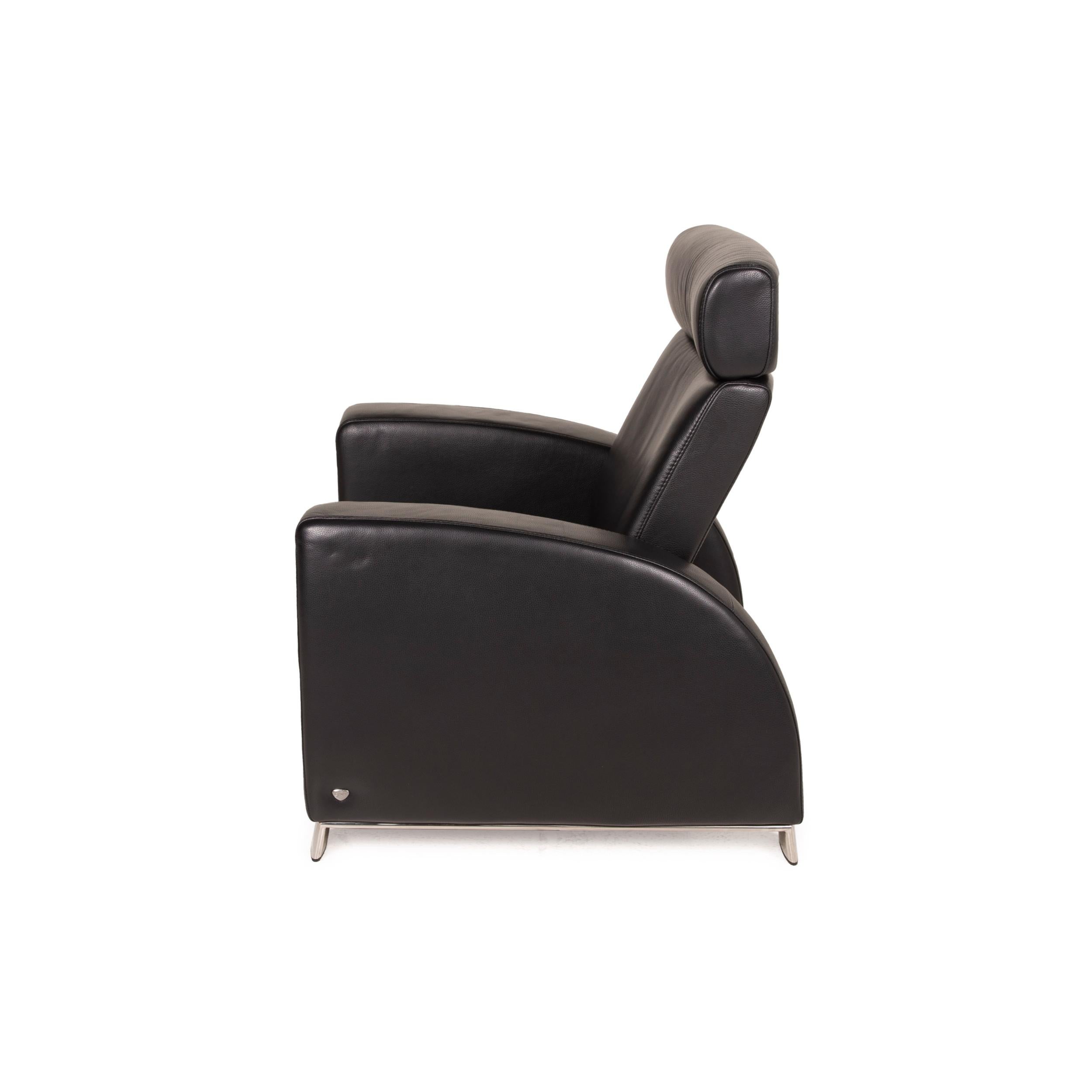 Stressless Arion Leather Armchair Black Relax Function For Sale 3