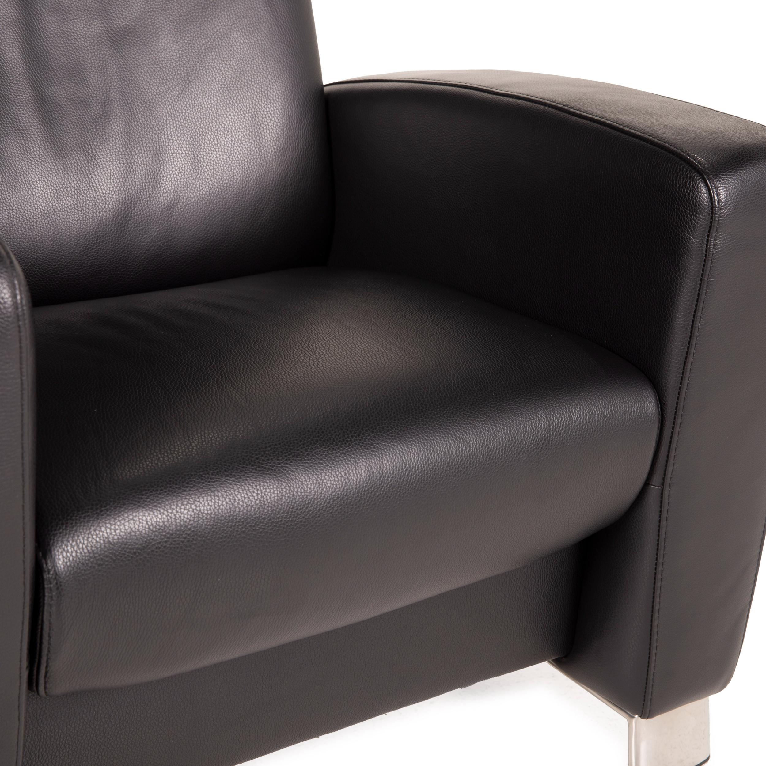 Modern Stressless Arion Leather Armchair Black Relax Function For Sale