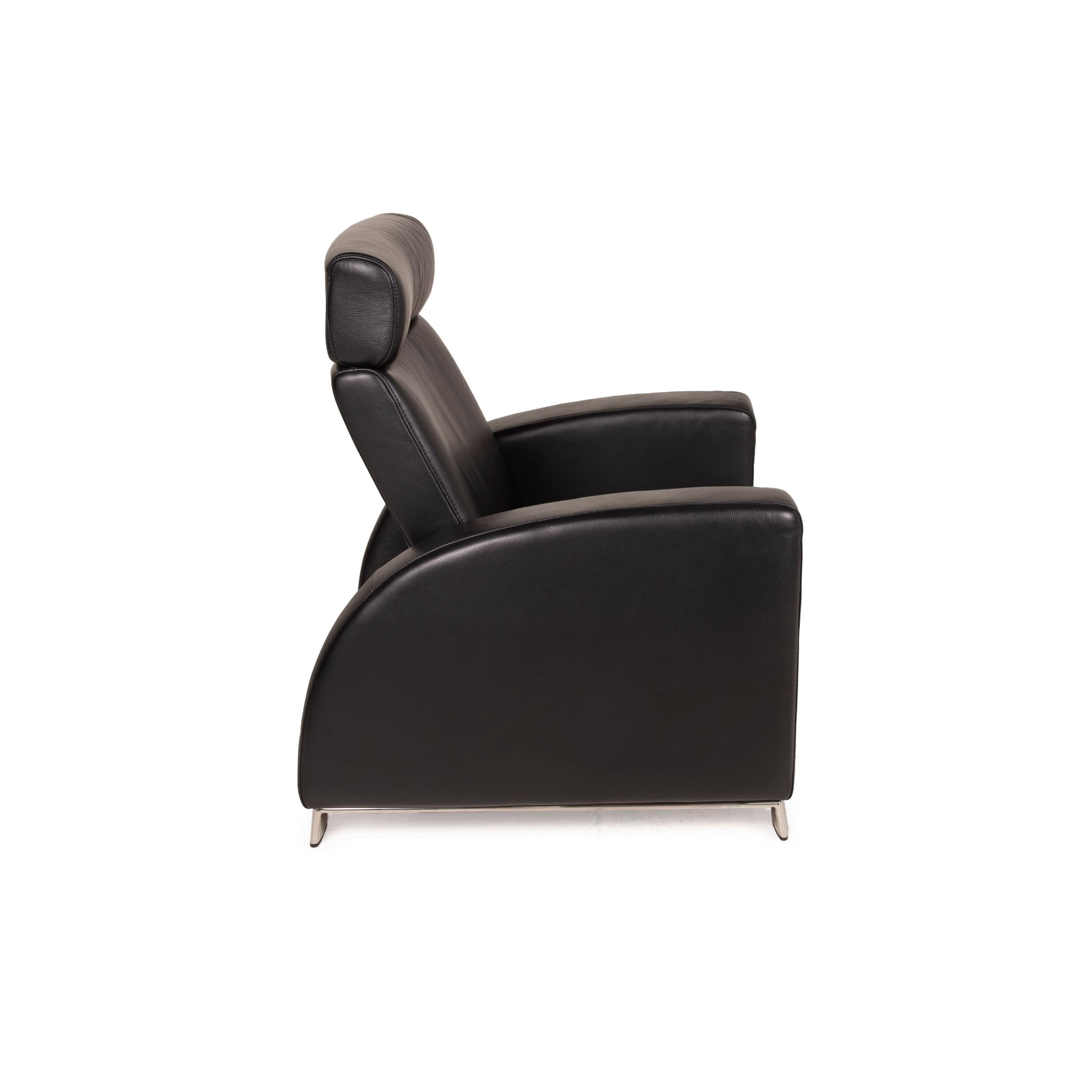 Stressless Arion Leather Armchair Black Relax Function For Sale 1
