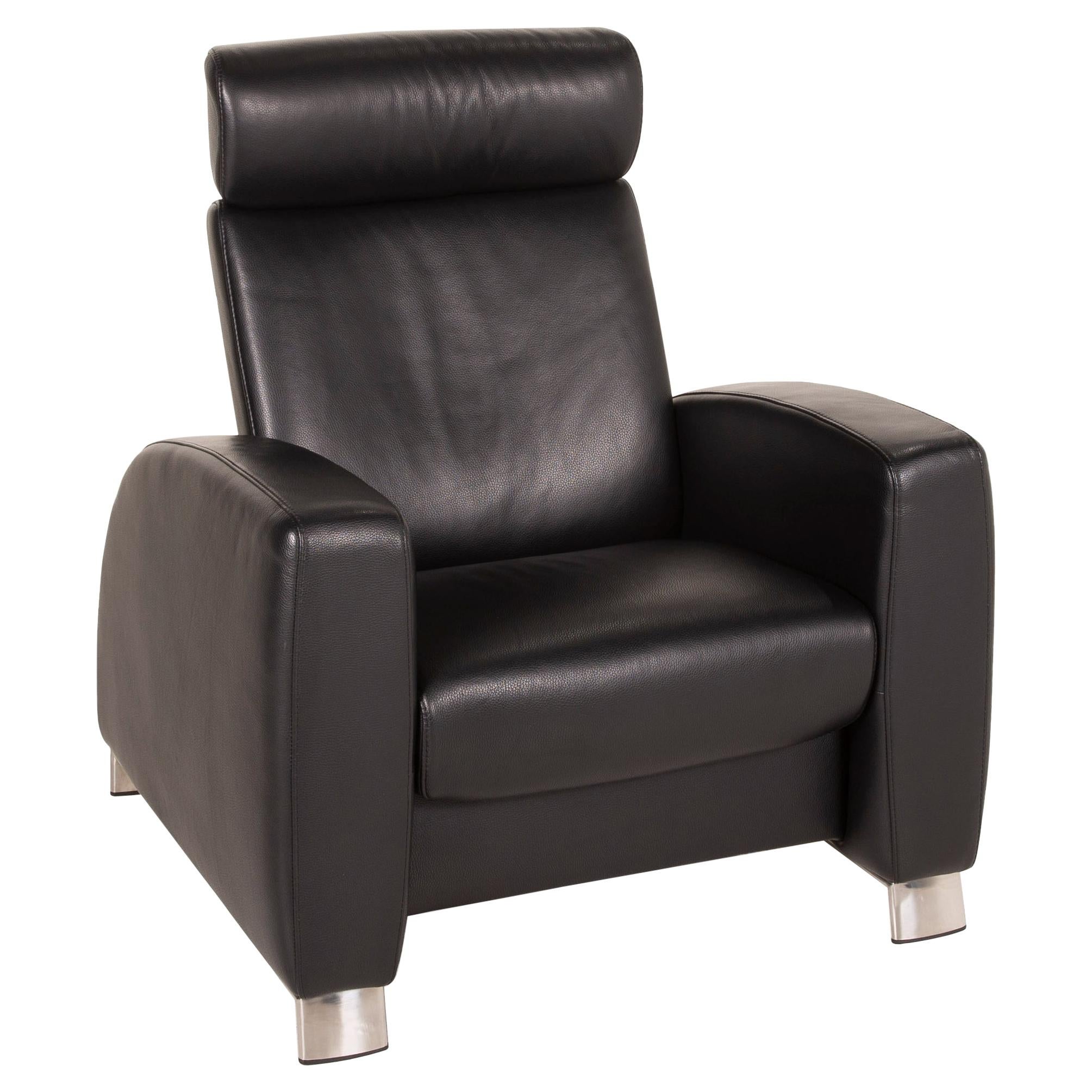 Stressless Arion Leather Armchair Black Relax Function For Sale