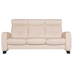 Stressless Arion Leather Sofa Beige Three-Seat