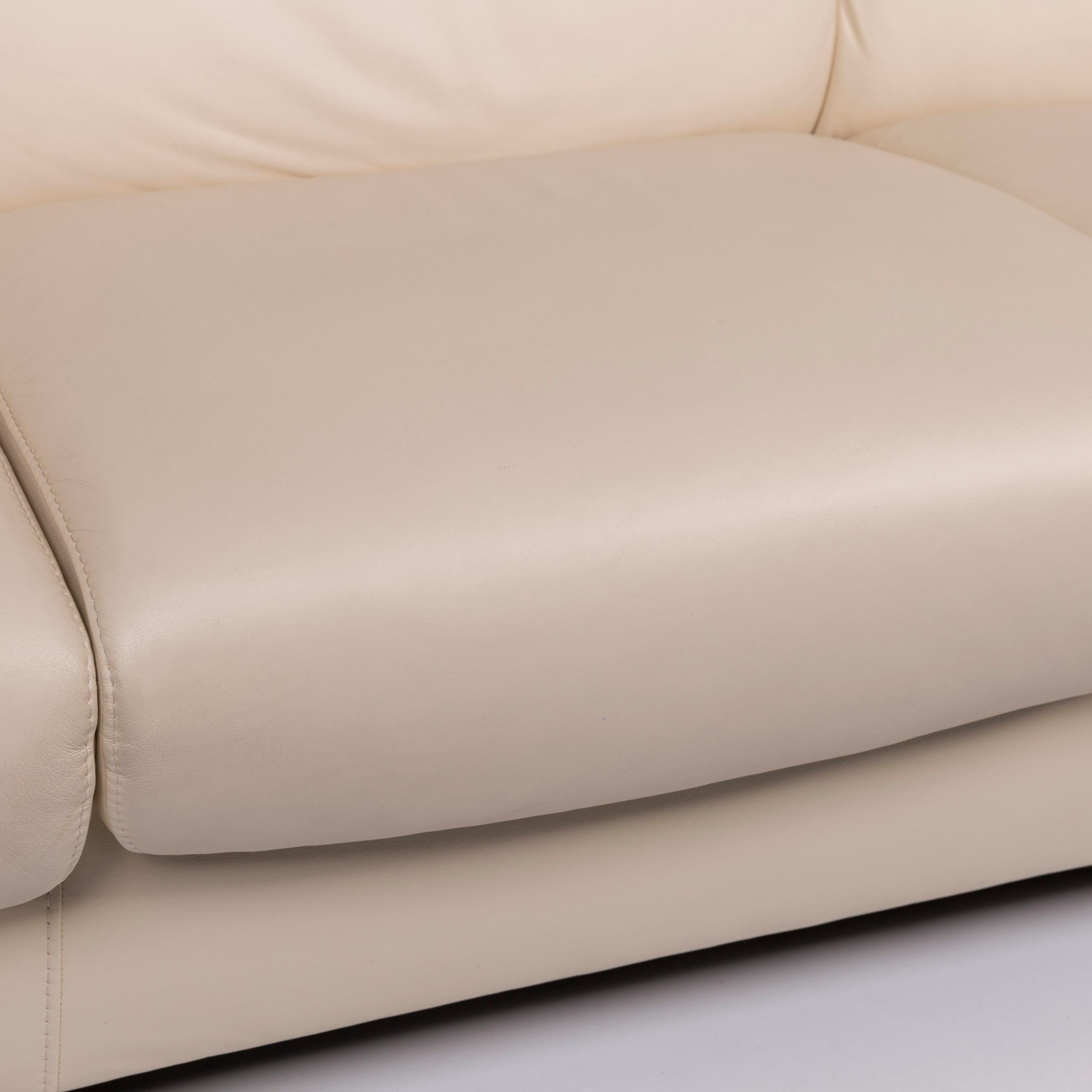 Norwegian Stressless Arion Leather Sofa Beige Three-Seat