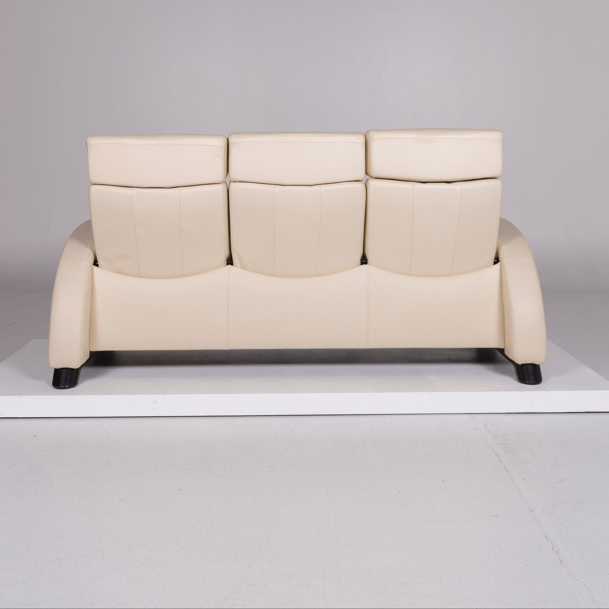 Stressless Arion Leather Sofa Beige Three-Seat 2