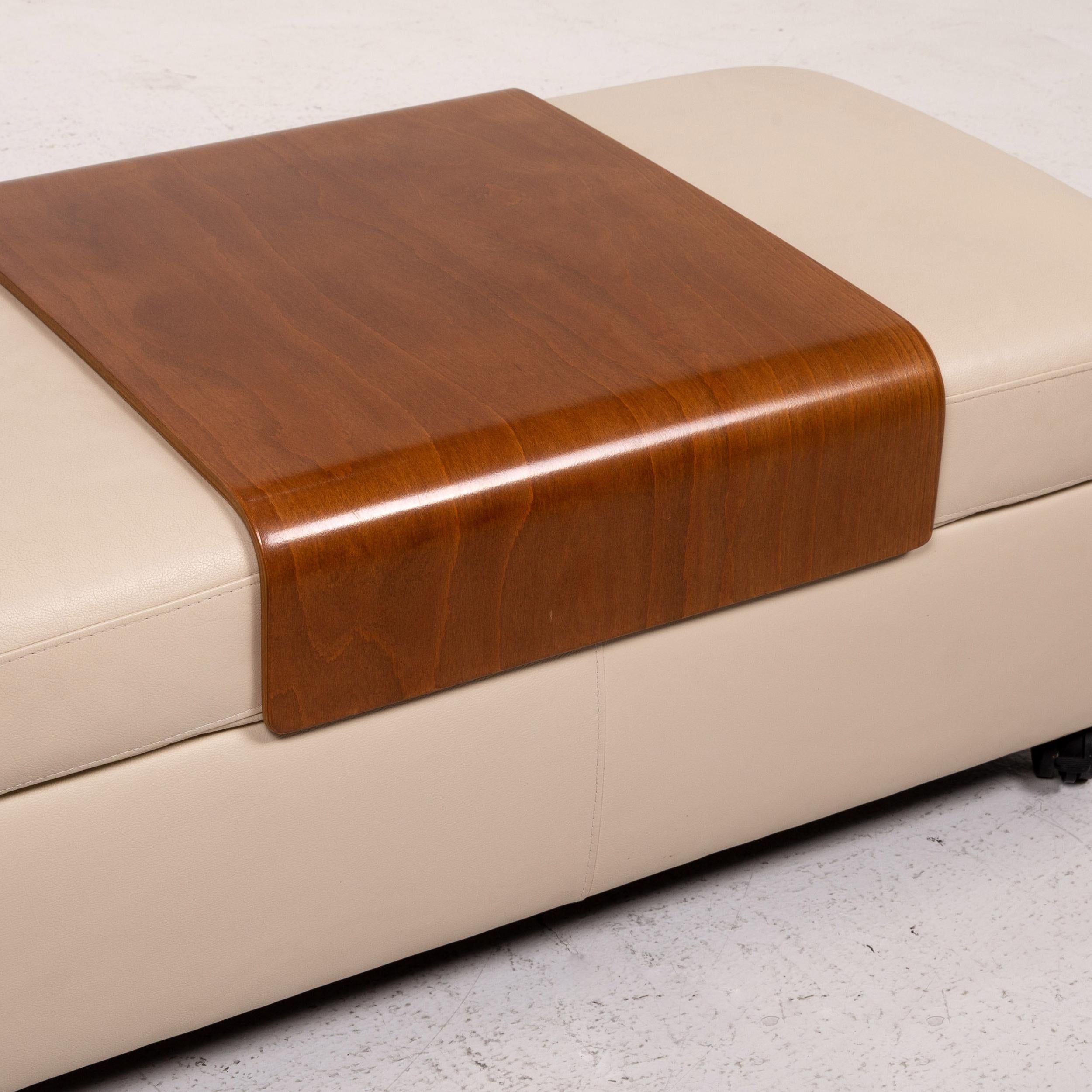 Stressless Arion Leder-Sofa-Set Creme 1 Viersitzer 1 Hocker Home Cinema (Norwegisch)